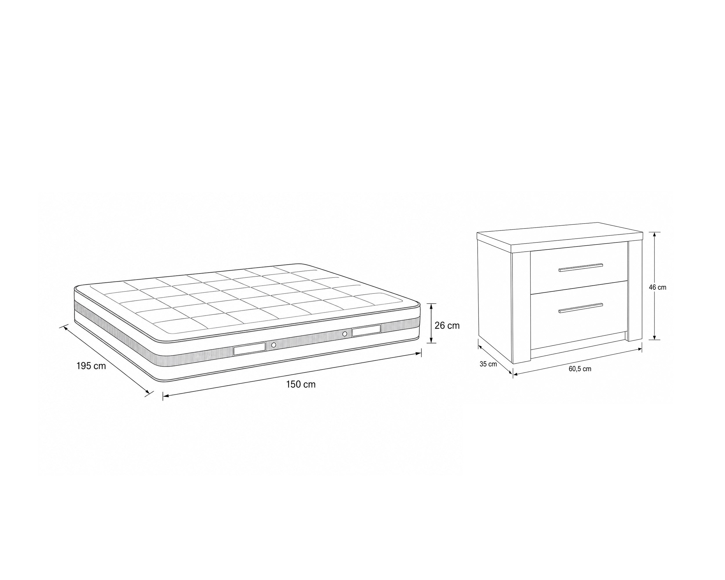 Pack quarto de casal PARIS