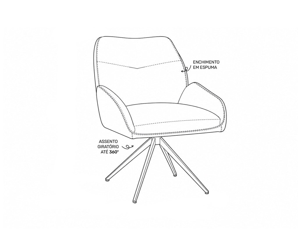 RICKY Swivel Chair (360º)