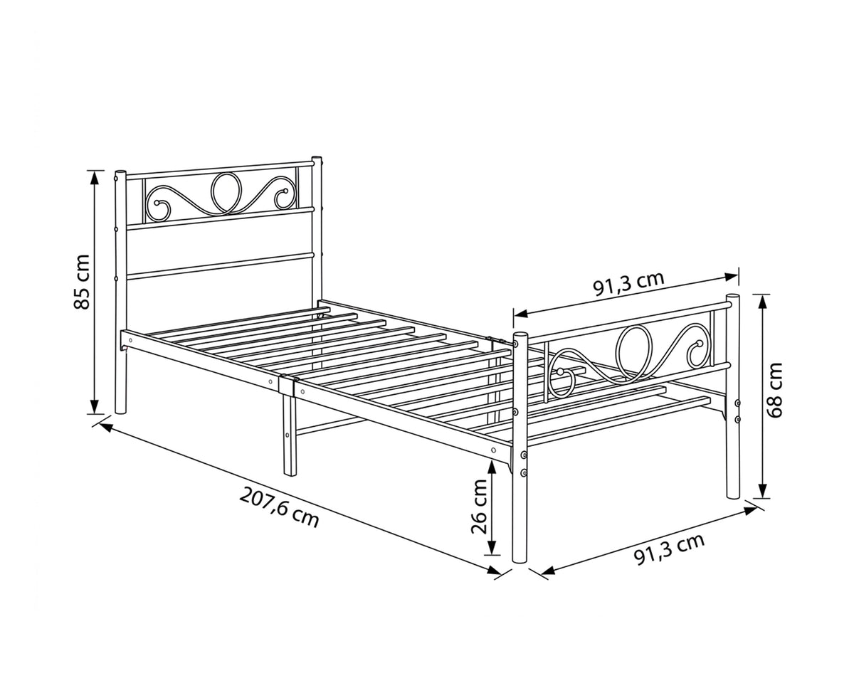 Cama de solteiro LONE