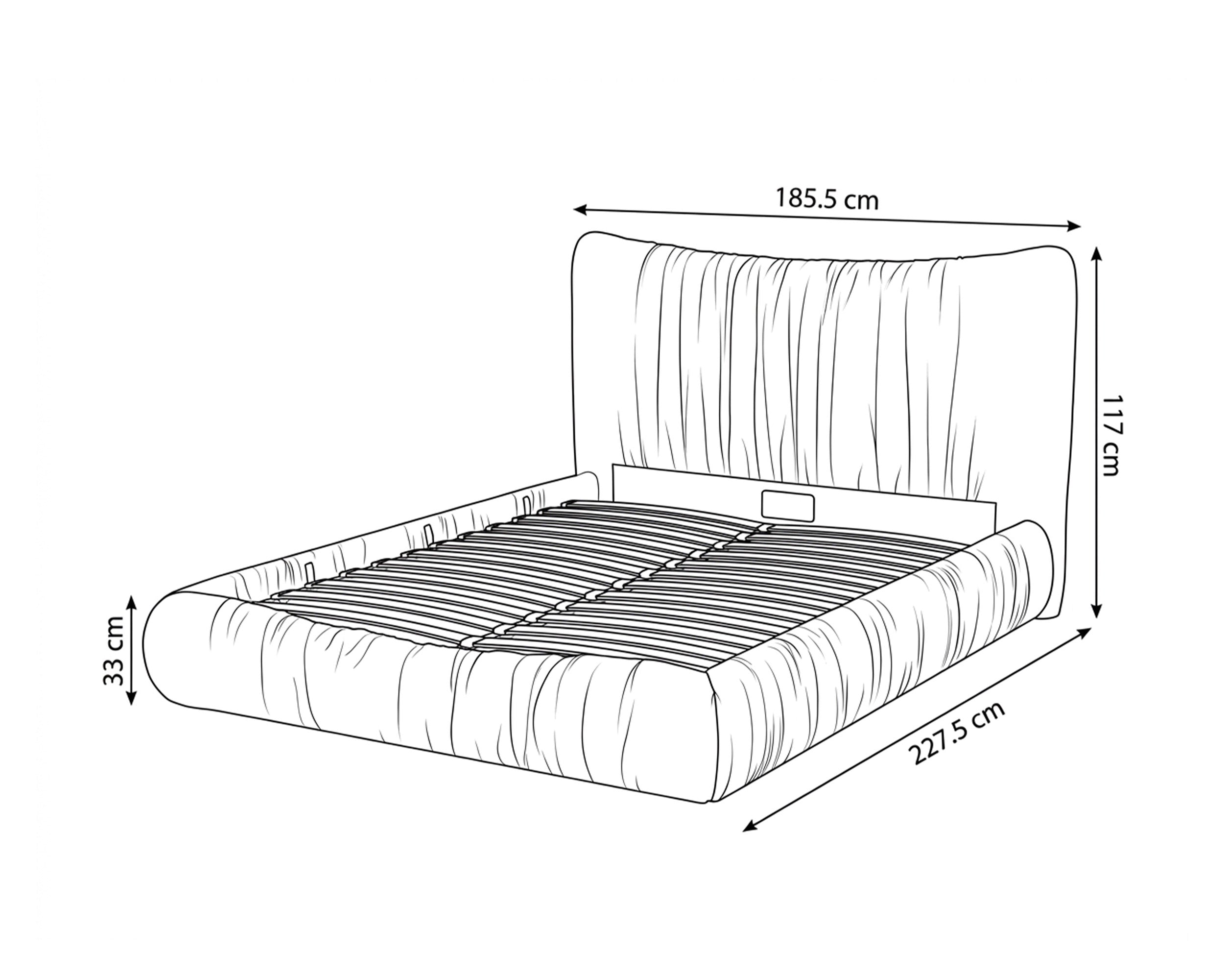 Cama de casal elevatória WIND