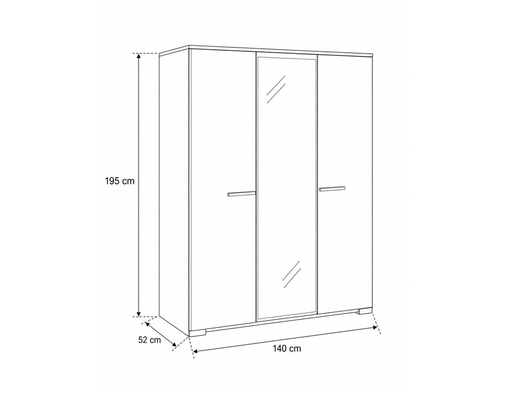 Roupeiro NOEMIA com 3 portas
