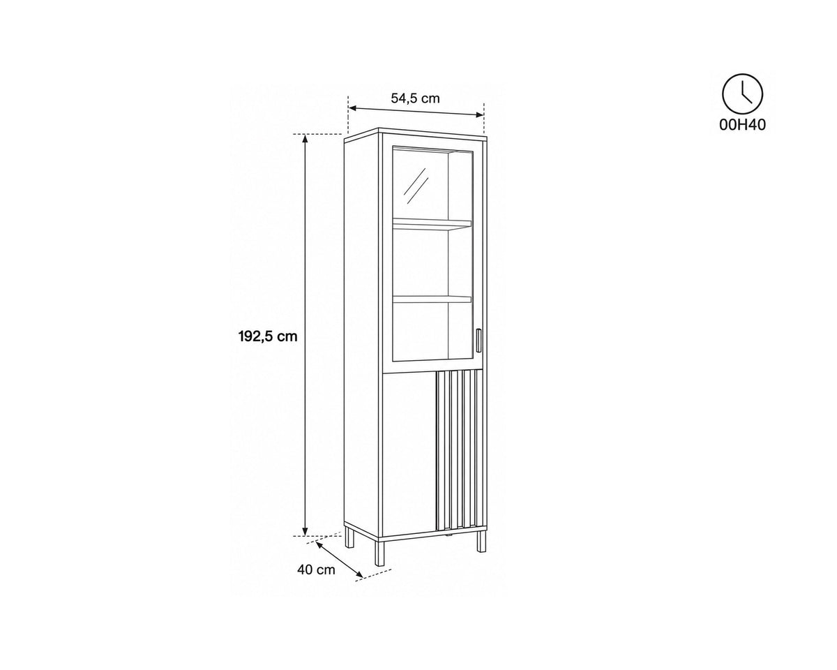 Vitrine LAVAL com 2 portas