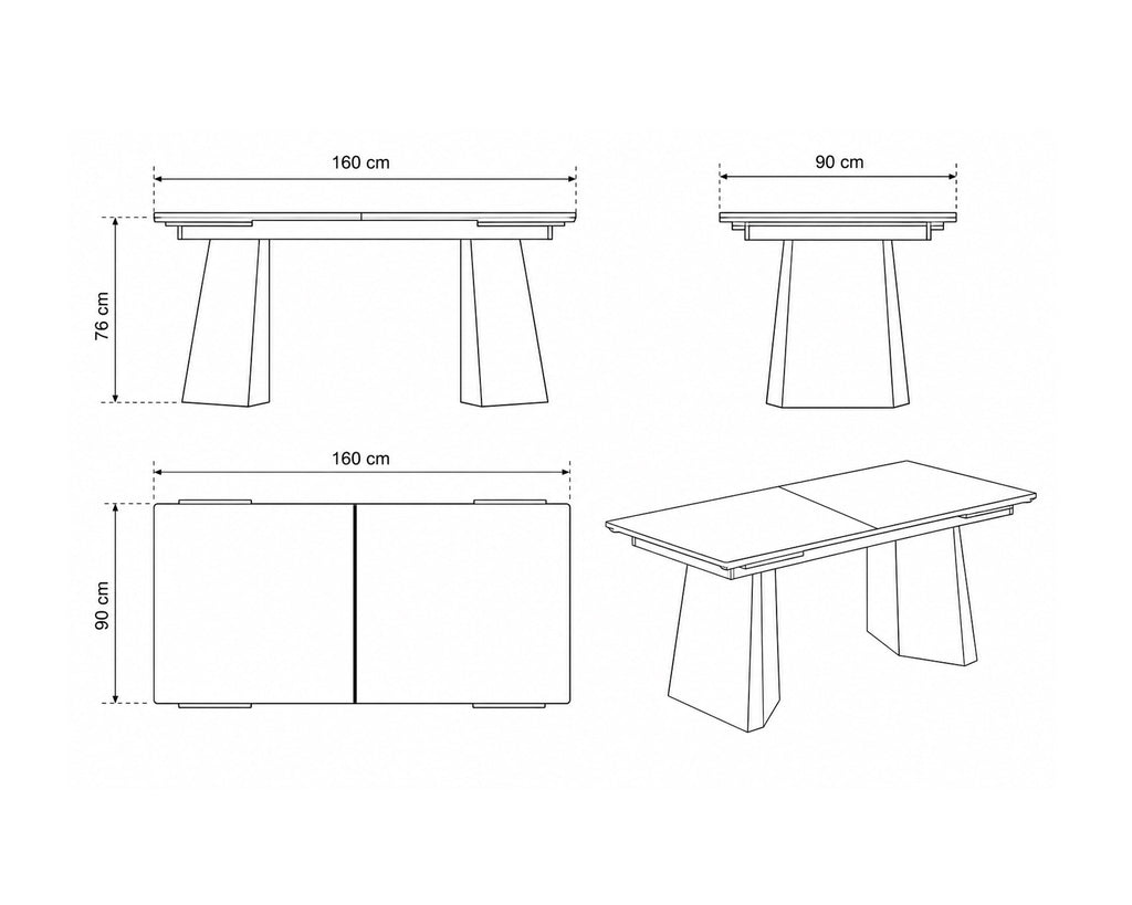 Mesa extensível CAPRIO (160-240cm)