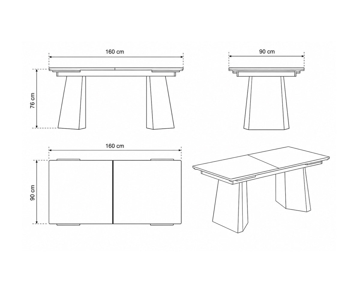 Mesa extensível CAPRIO (160-240cm)