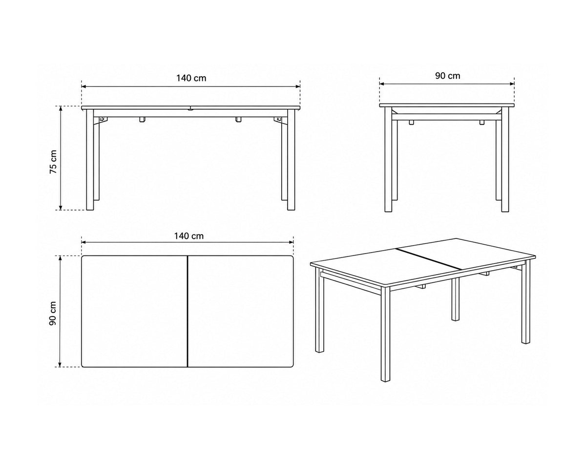 Mesa extensível NANI (140-220cm)