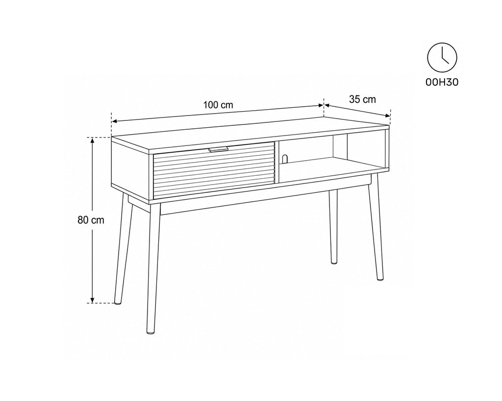 Consola TIPHAINE com 1 gaveta