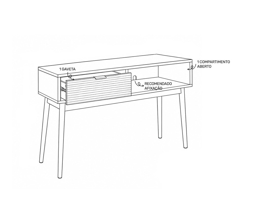 Consola TIPHAINE com 1 gaveta