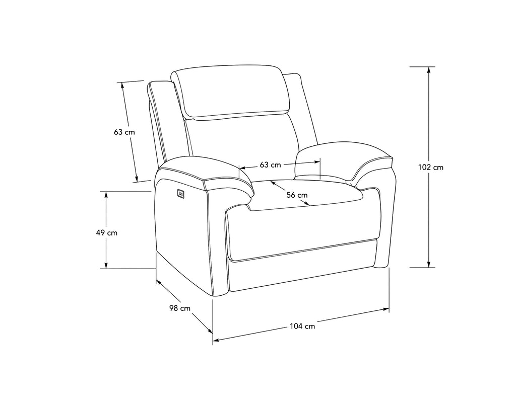 REBECA electric recliner armchair