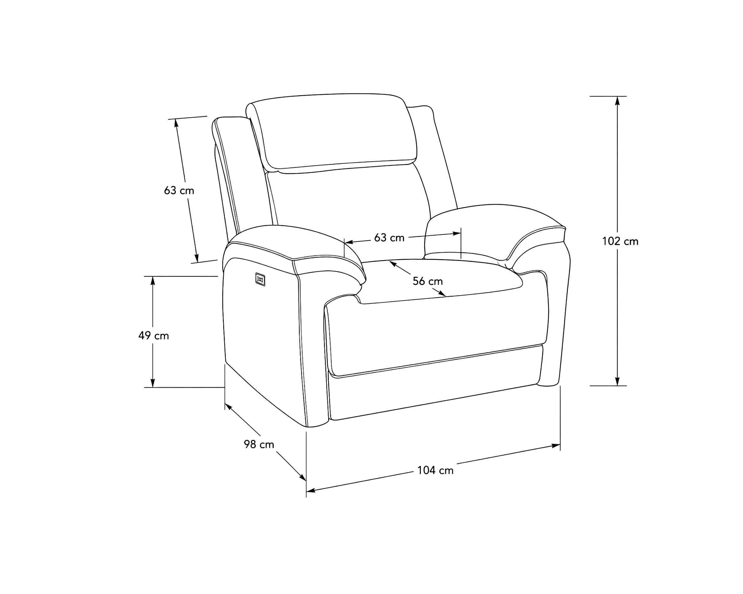 REBECA electric recliner armchair