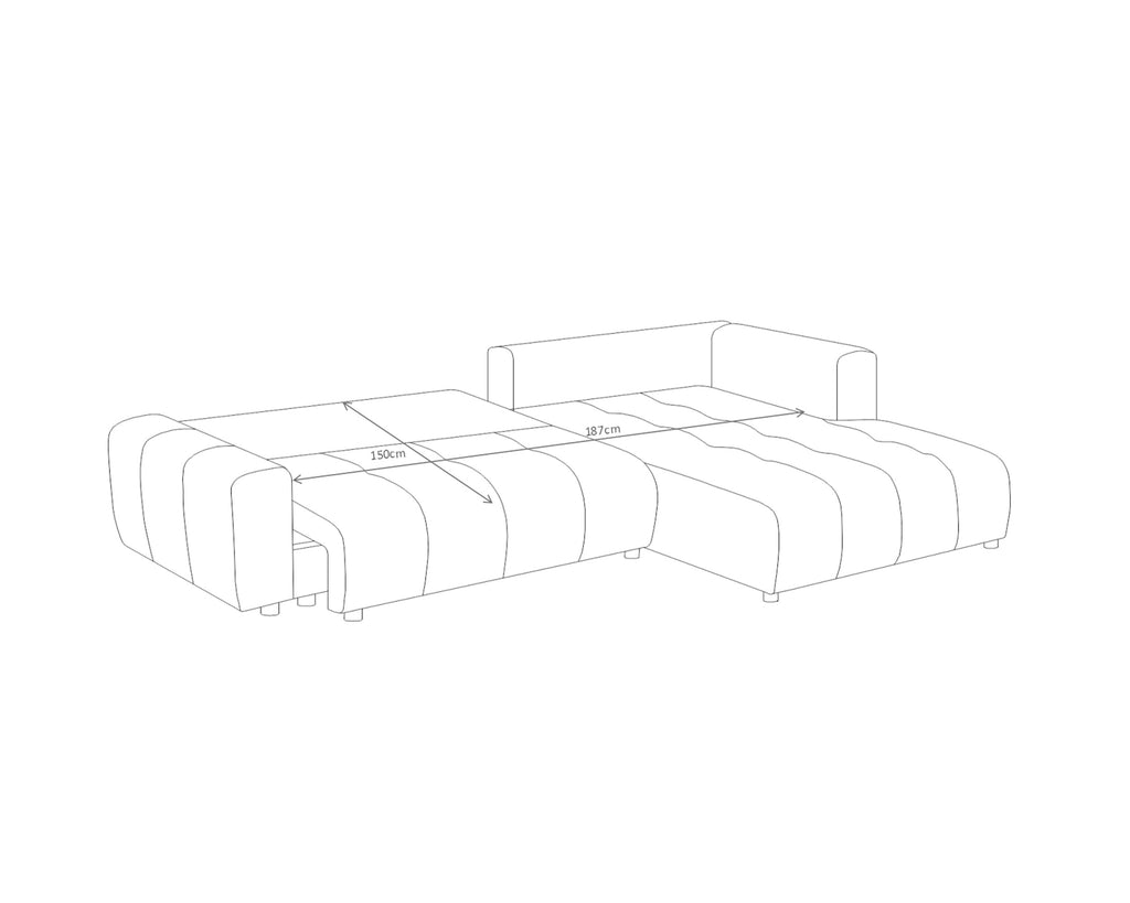 BRAD chaise longue sofa bed