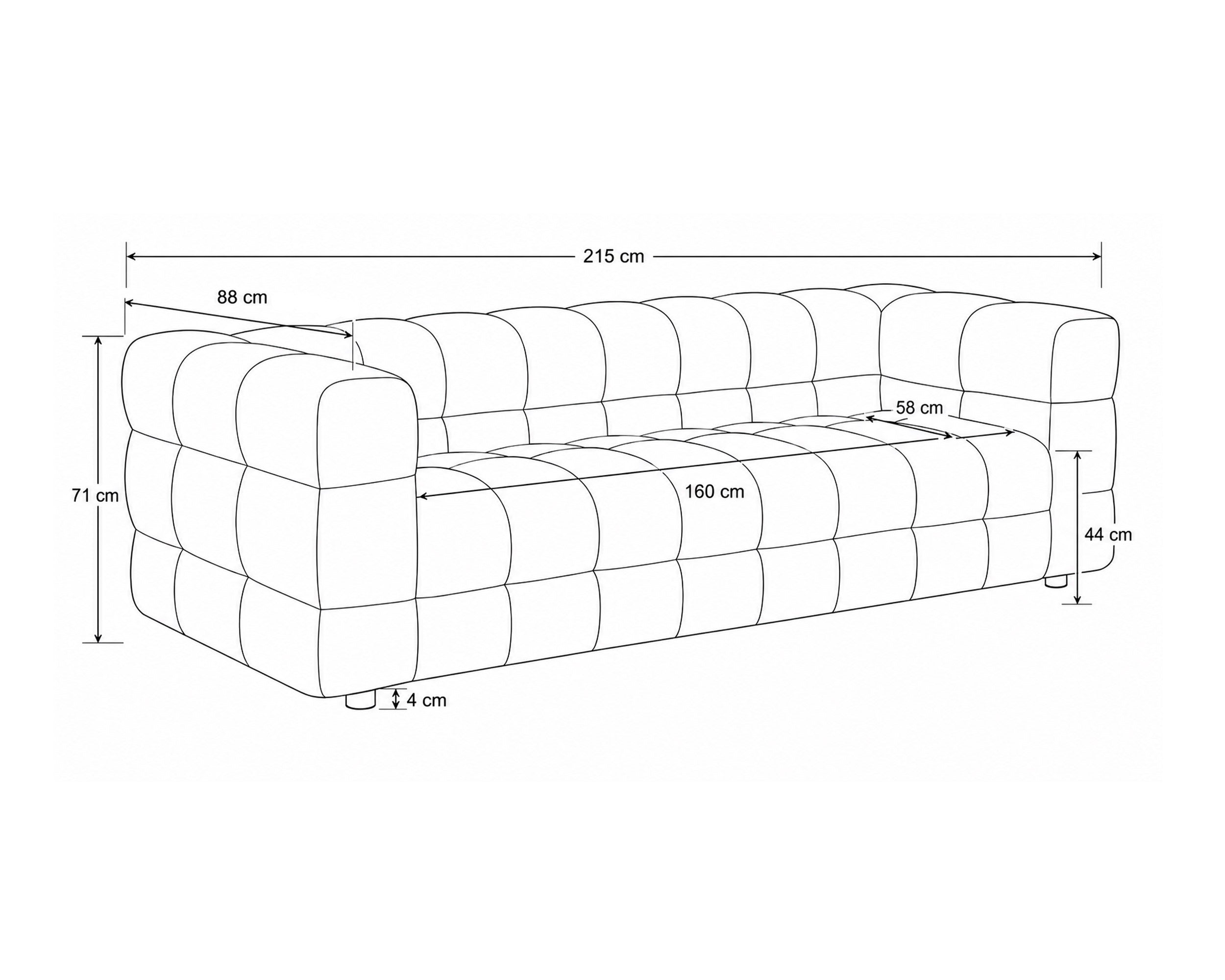 DARLENE 3-Seater Sofa