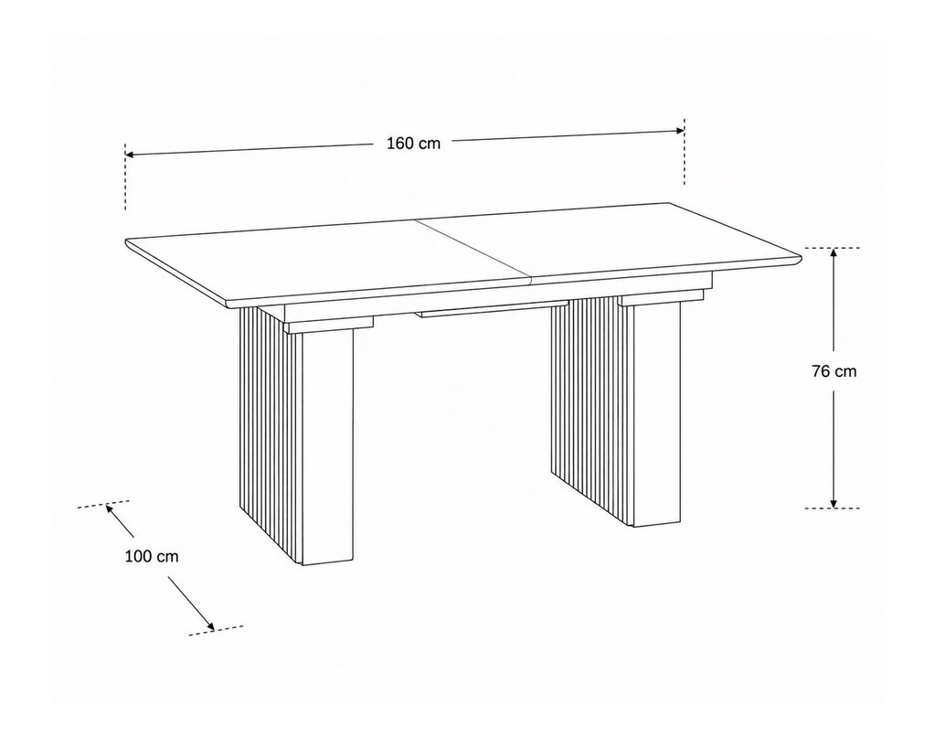 Mesa extensível SQUARE FLEX (160-200cm)
