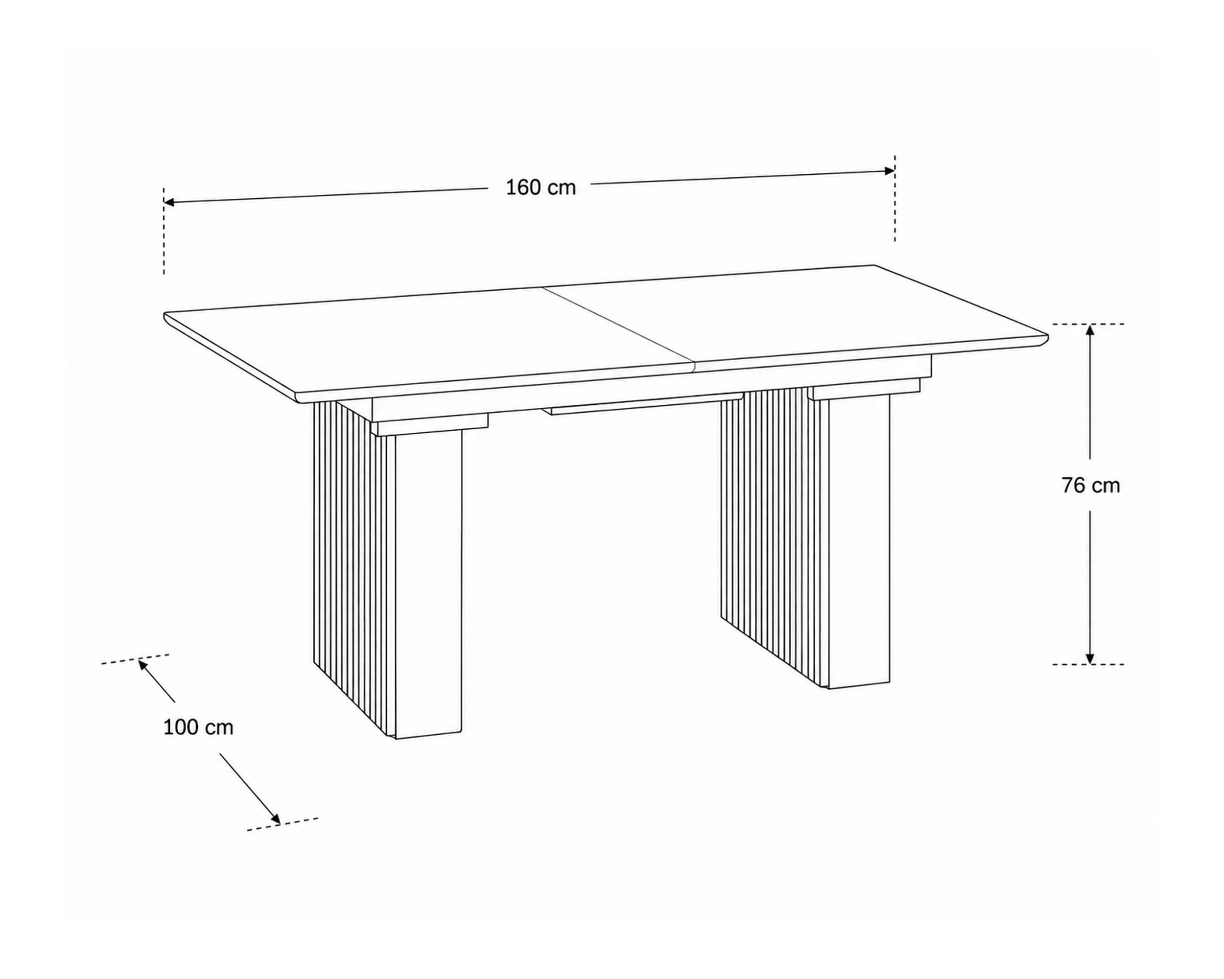 Mesa extensível SQUARE FLEX (160-200cm)
