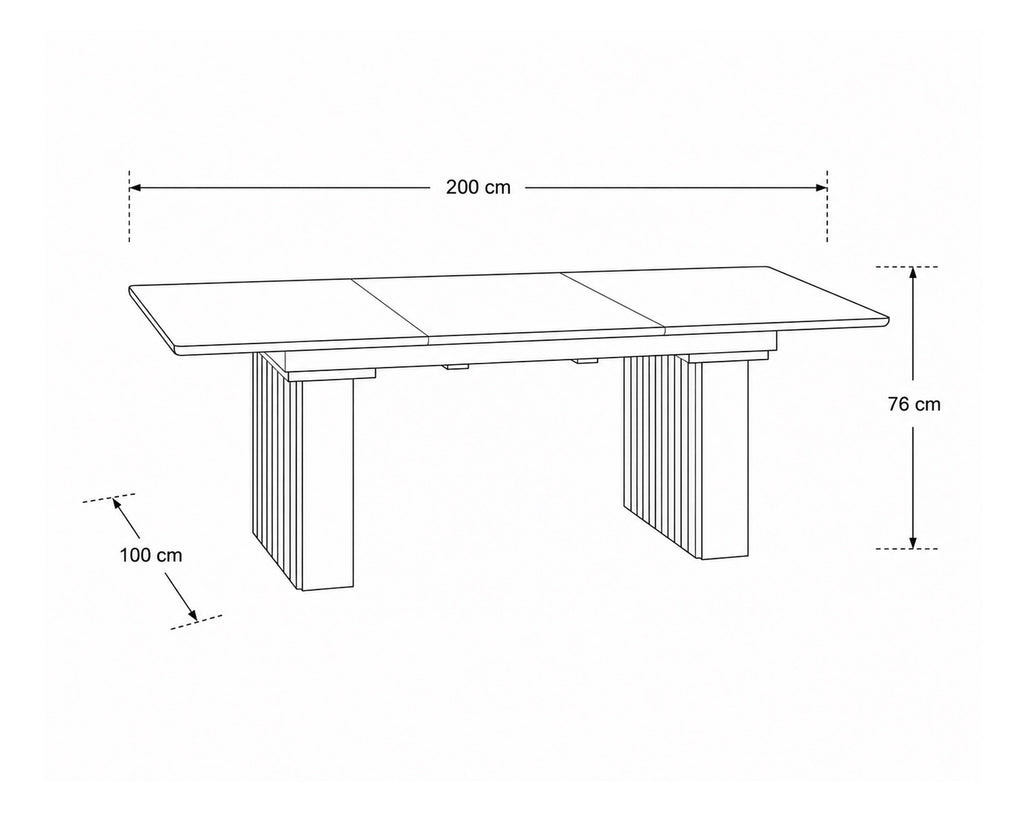 Mesa extensível SQUARE FLEX (160-200cm)
