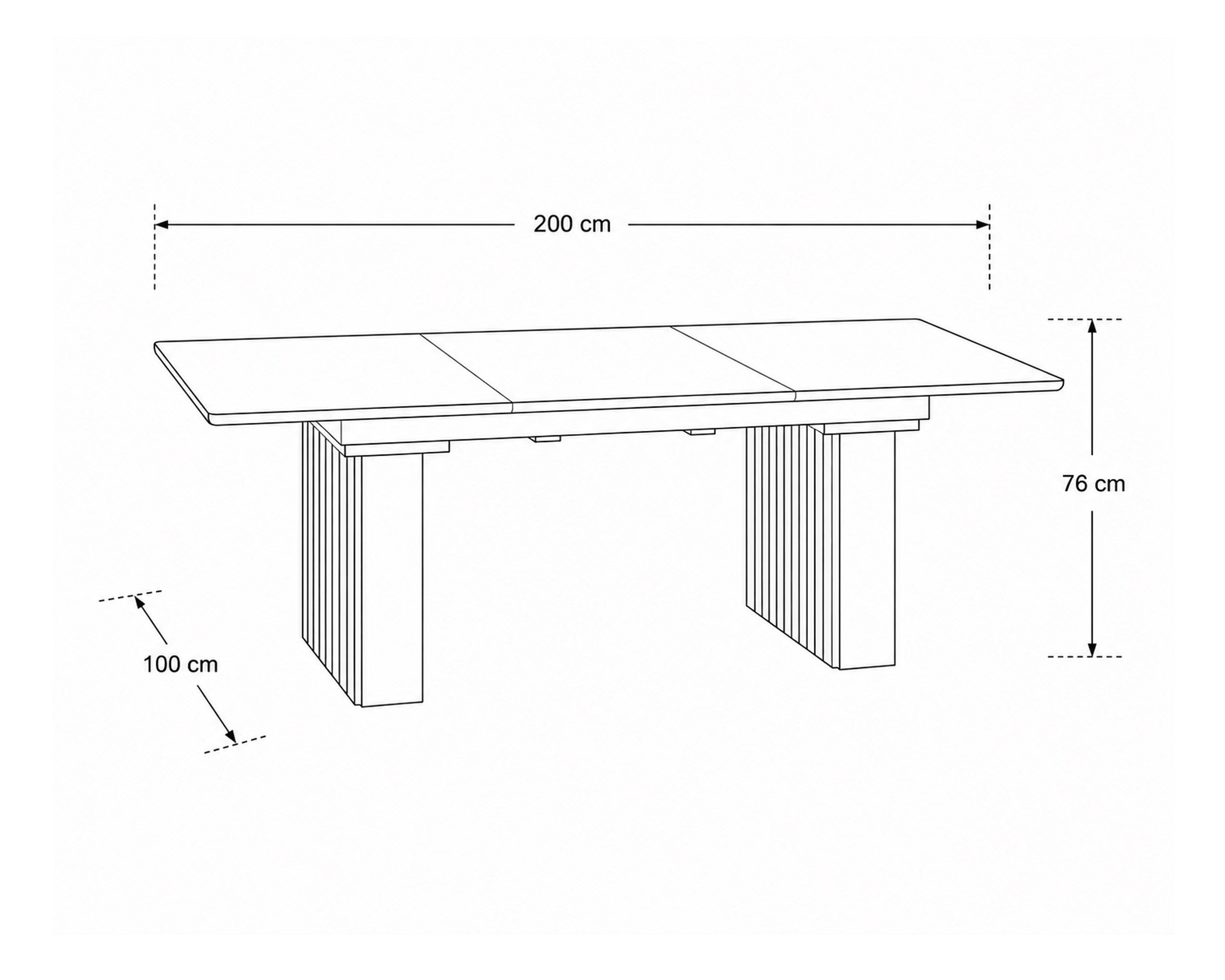 Mesa extensível SQUARE FLEX (160-200cm)