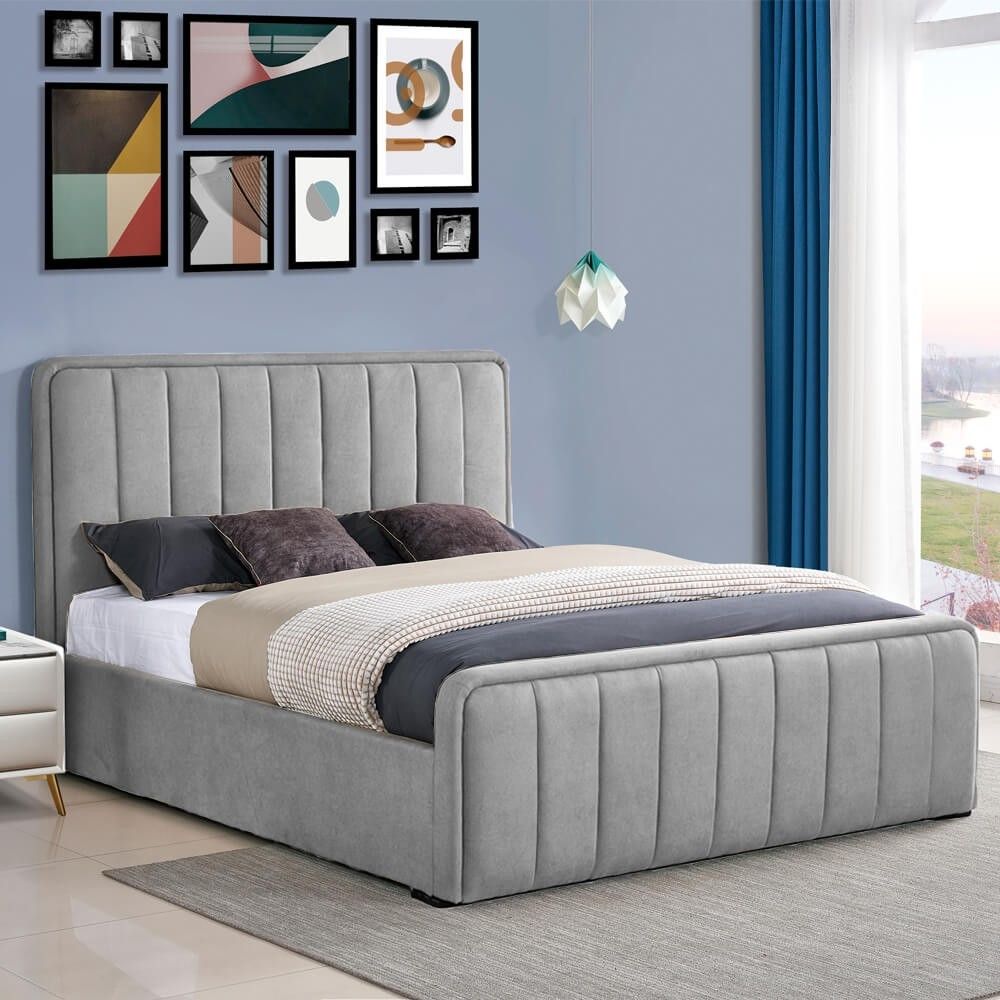 FLOW High Double Bed Pack (Cinza) + NEW PALACIO Mattress 160x200cm